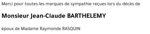 Jean-Claude BARTHELEMY