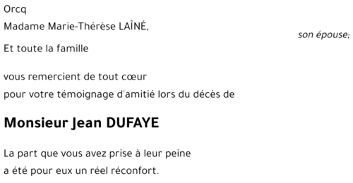 Jean DUFAYE