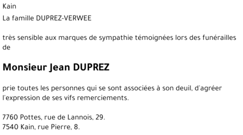 Jean DUPREZ