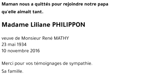 Liliane PHILIPPON