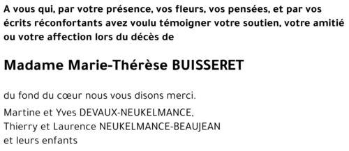 Marie-Thérèse BUISSERET