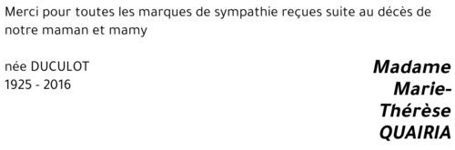 Marie-Thérèse QUAIRIA