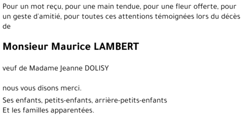 Maurice LAMBERT 