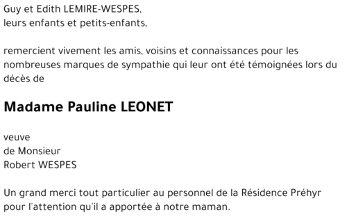 Pauline LEONET