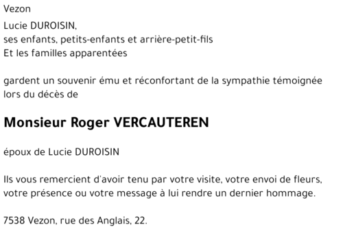 Roger VERCAUTEREN