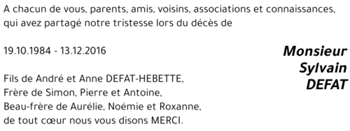 Sylvain DEFAT