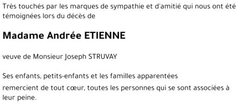 Andrée ETIENNE