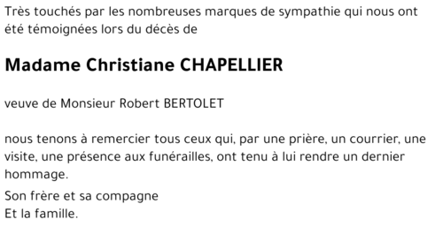 Christiane CHAPELLIER 