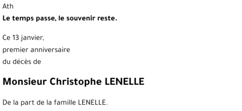 Christophe LENELLE