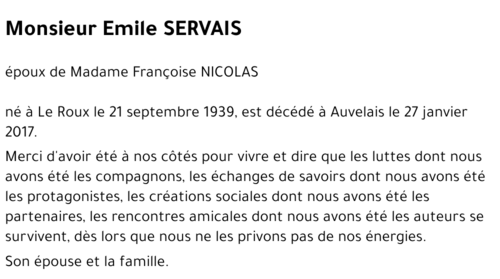 Emile SERVAIS