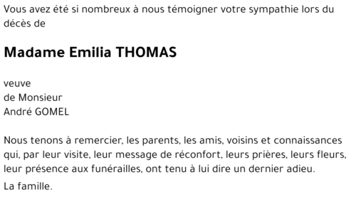 Emilia THOMAS
