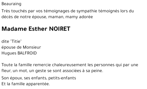 Esther NOIRET