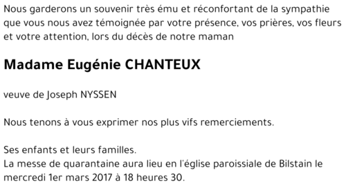 Eugénie CHANTEUX