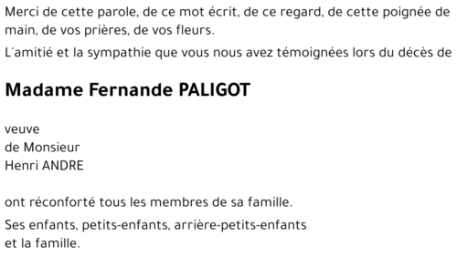 Fernande PALIGOT