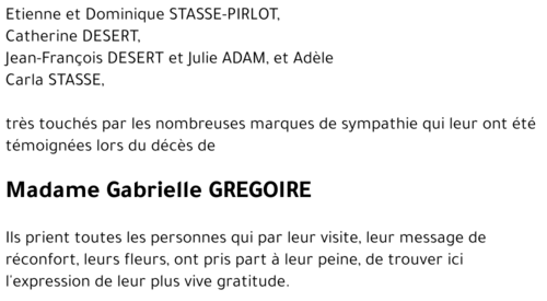 Gabrielle GREGOIRE
