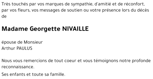 Georgette NIVAILLE