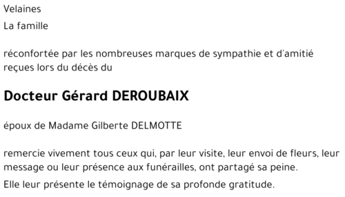 Gérard DEROUBAIX