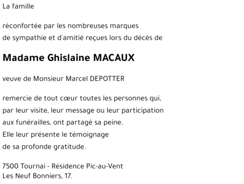 Ghislaine MACAUX