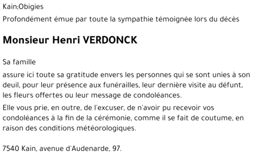 Henri VERDONCK