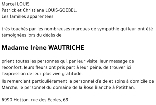 Irène WAUTRICHE