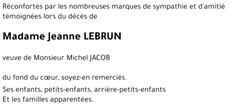 Jeanne LEBRUN 