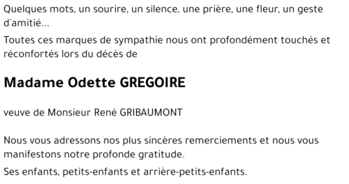 Odette GREGOIRE 