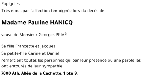 Pauline HANICQ