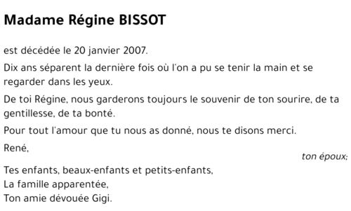 Régine BISSOT