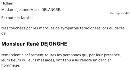 René DEJONGHE