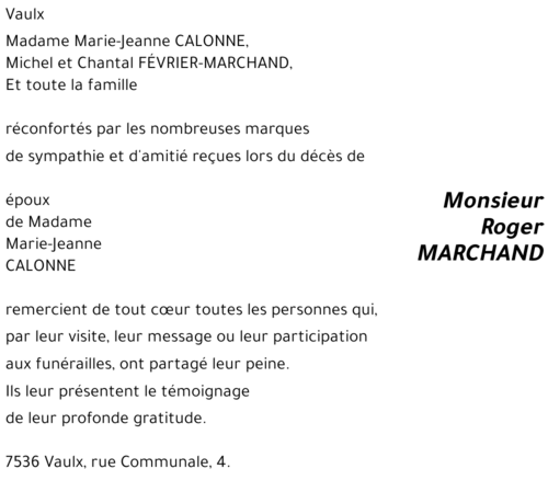 Roger MARCHAND