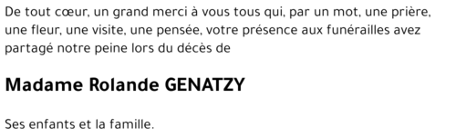 Rolande GENATZY