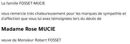 Rose MUCIE