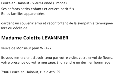 Colette LEVANNIER