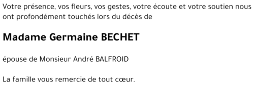 Germaine BECHET