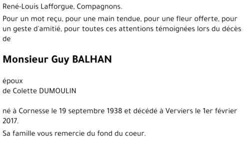 Guy BALHAN