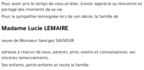 Lucie LEMAIRE