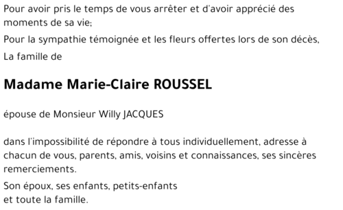 Marie-Claire ROUSSEL