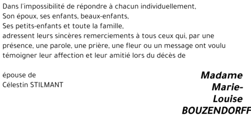 Marie-Louise BOUZENDORFF