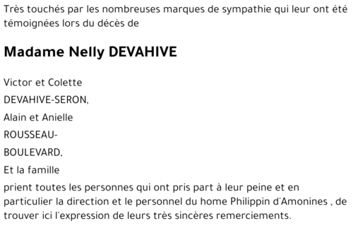 Nelly DEVAHIVE