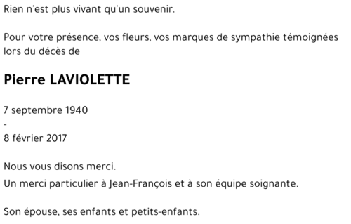 Pierre LAVIOLETTE
