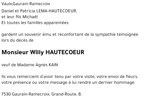 Willy HAUTECOEUR