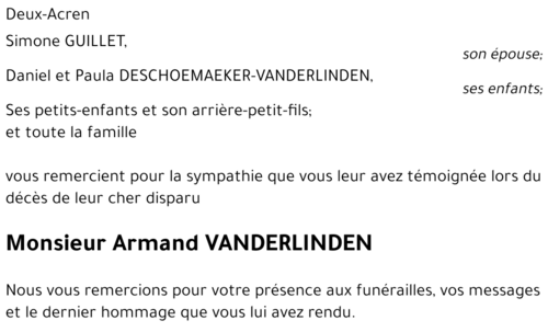 Armand VANDERLINDEN