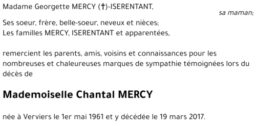 Chantal MERCY