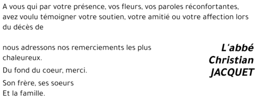 Christian JACQUET