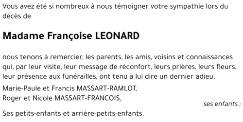 Françoise LEONARD