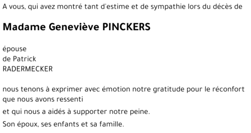 Geneviève PINCKERS