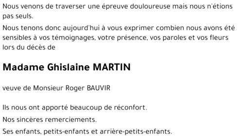 Ghislaine MARTIN