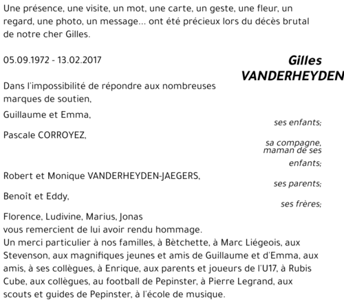 Gilles VANDERHEYDEN