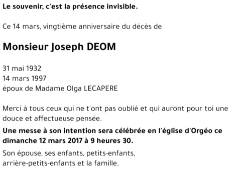 Joseph DEOM