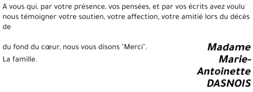 Marie-Antoinette DASNOIS